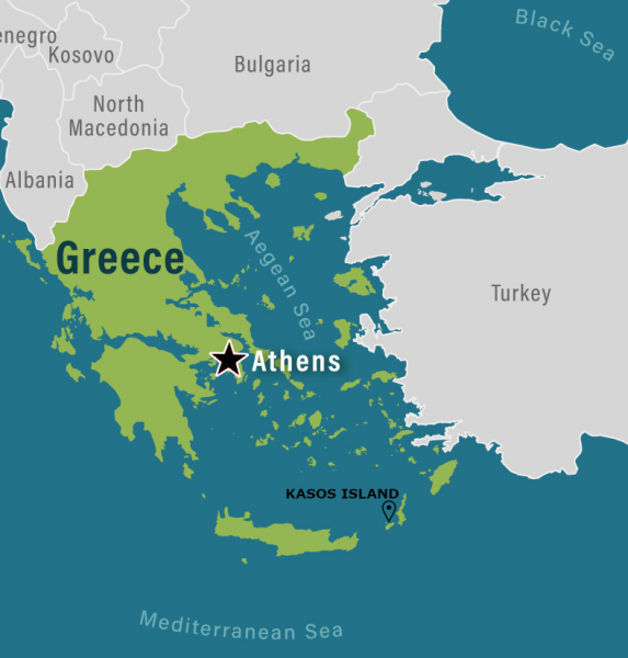 Greek map close up